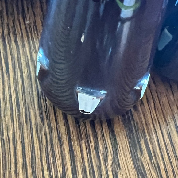 Vintage Black Ceramic Salt and Pepper Shakers - Picture 8 of 11